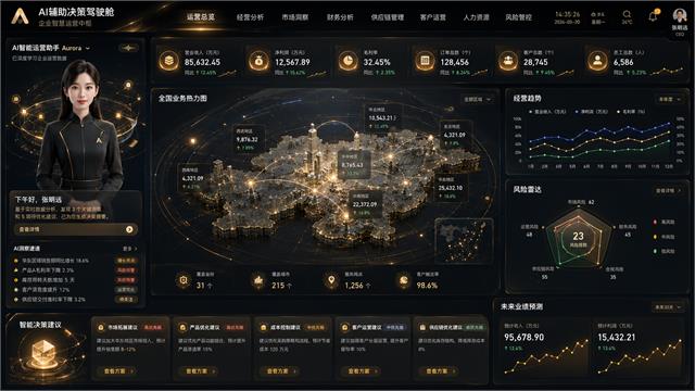 数据辅助决策驾驶舱大屏脱敏案例图