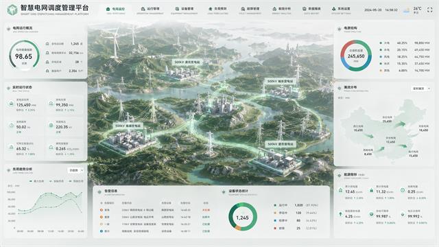能源数据地图态势大屏脱敏案例缩略图